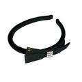 Gucci Headband Interlocking G Black Rhinestone Ribbon