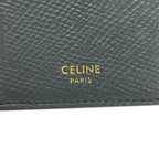 Celine Coin Purse Compact Zipped Card Case Dark Gray Fragment Leather — view 4