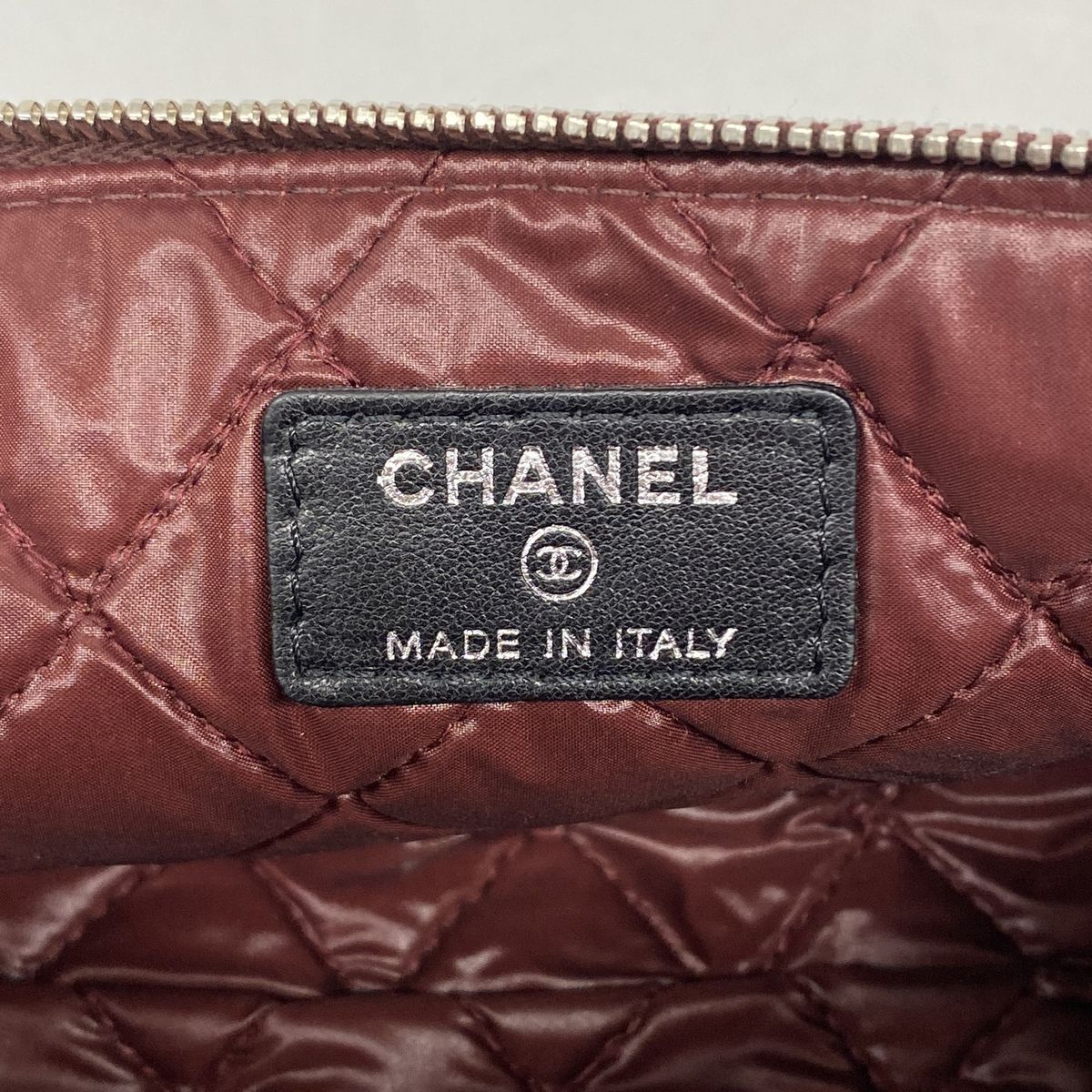 Chanel Pouch Quilted Lambskin Black Silver — view 5