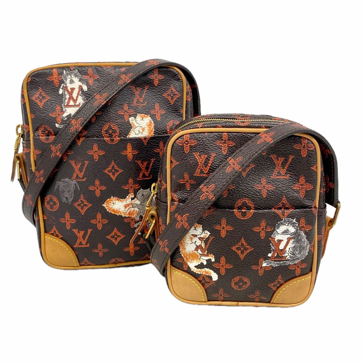 Louis Vuitton Shoulder Bag Cat Glam Panam Set Brown