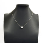 Hermes Necklace Mini Pop H Metal Silver Ivory — view 6