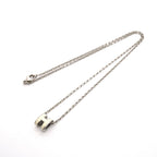 Hermes Necklace Mini Pop H Metal Silver Ivory — view 3