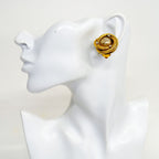 Chanel Earrings Vintage Gold Plated Faux Pearl Rhinestone — view 5