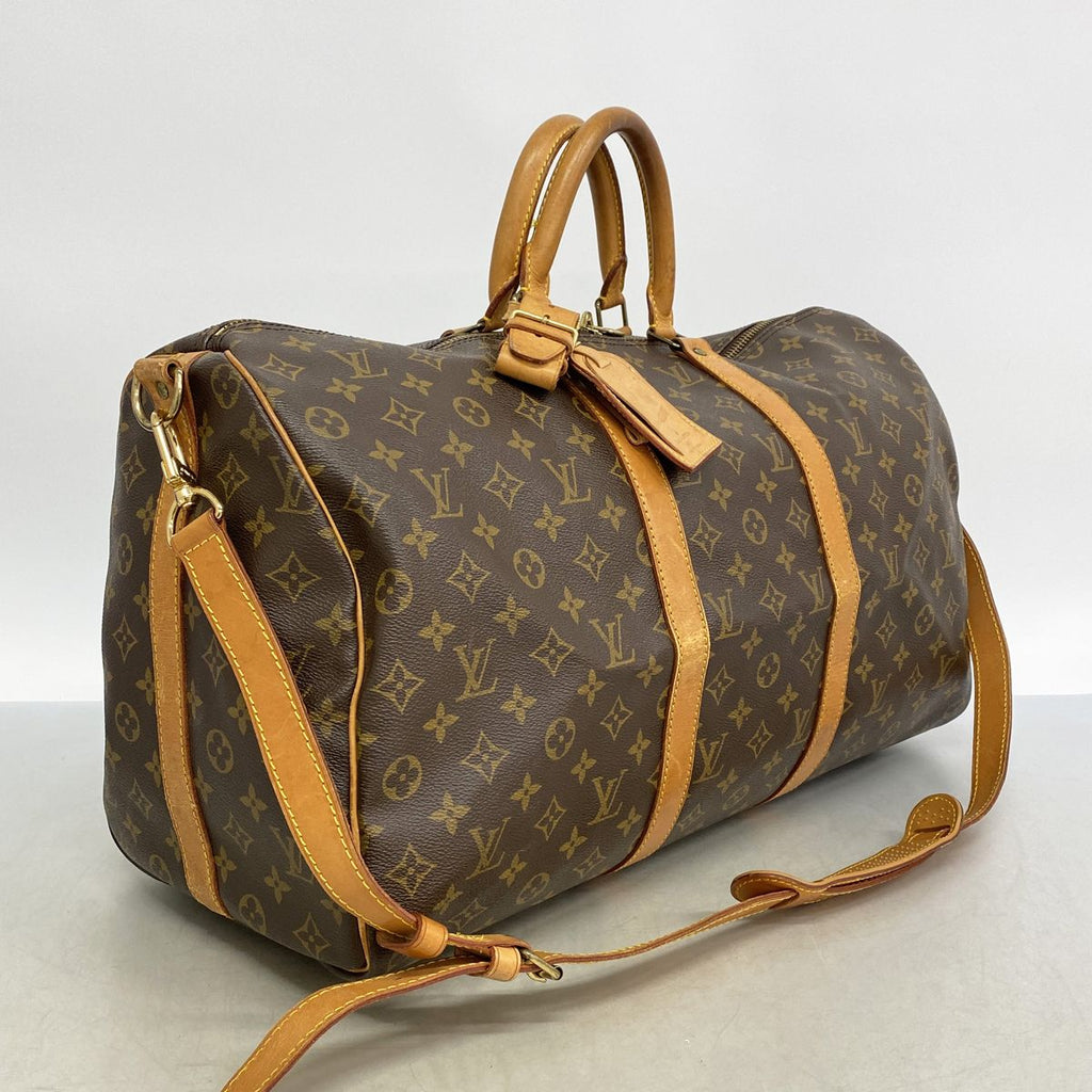 Louis Vuitton Boston Bag Monogram Keepall Bandouliere 50 Brown — view 2