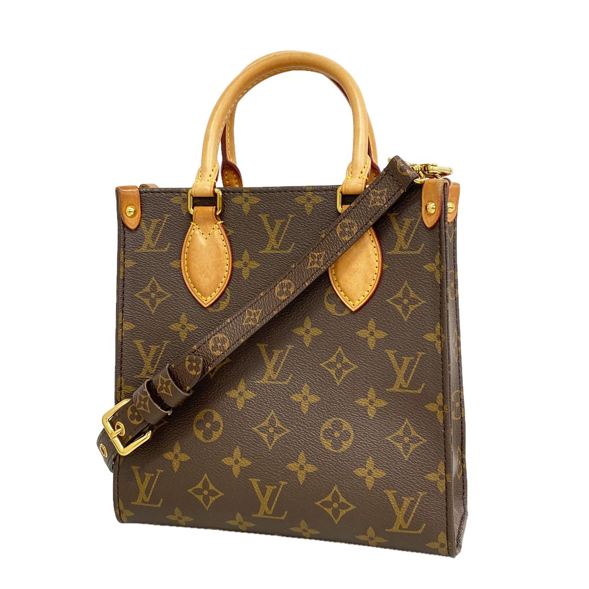 Louis Vuitton Tote Bag Monogram Sac Plat BB Brown 2-Way