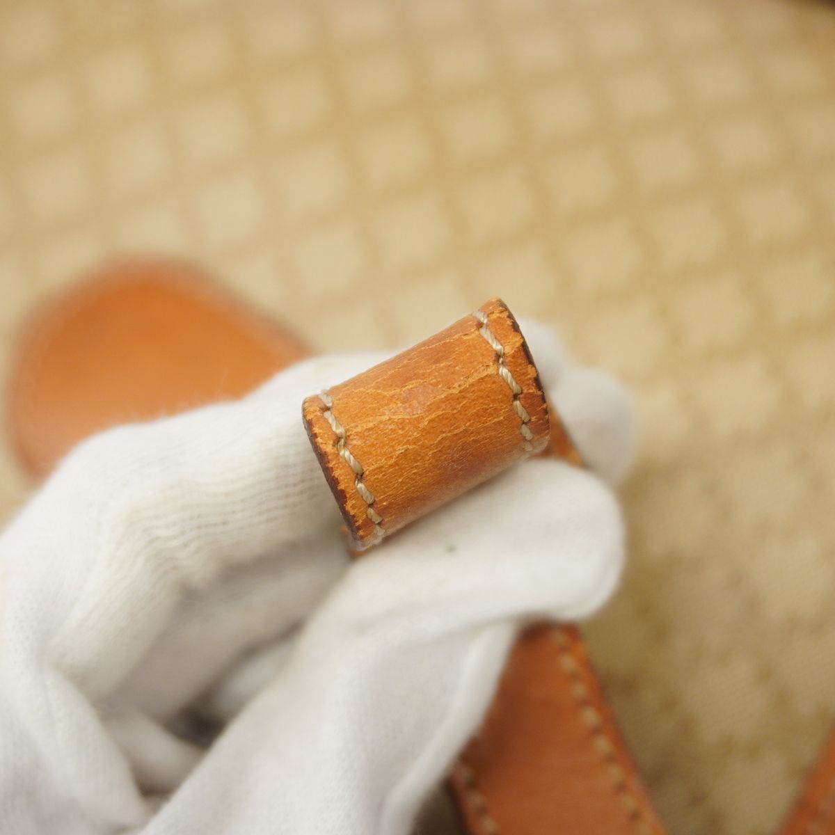 Celine Handbag Macadam Brown Gold — view 8