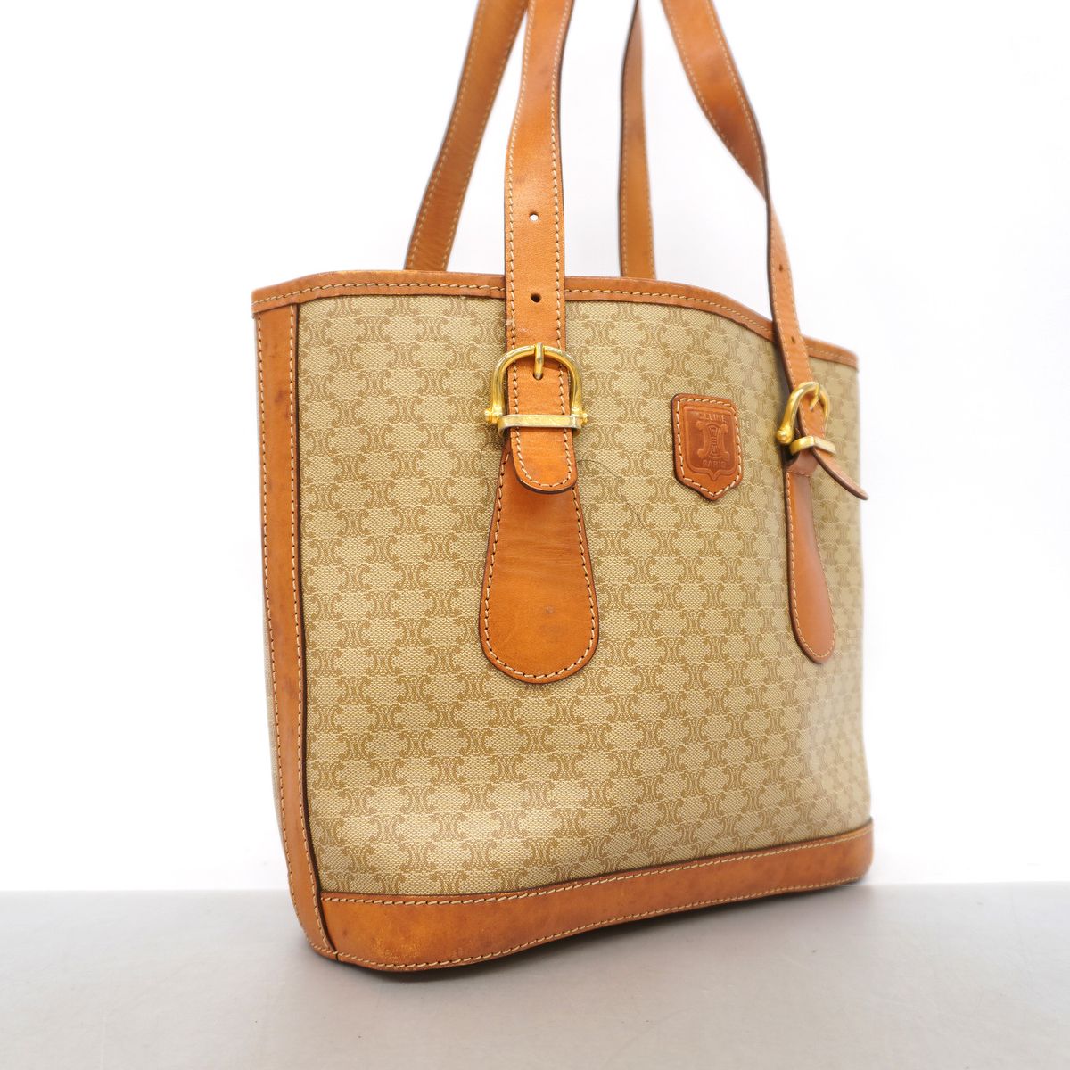 Celine Handbag Macadam Brown Gold — view 2