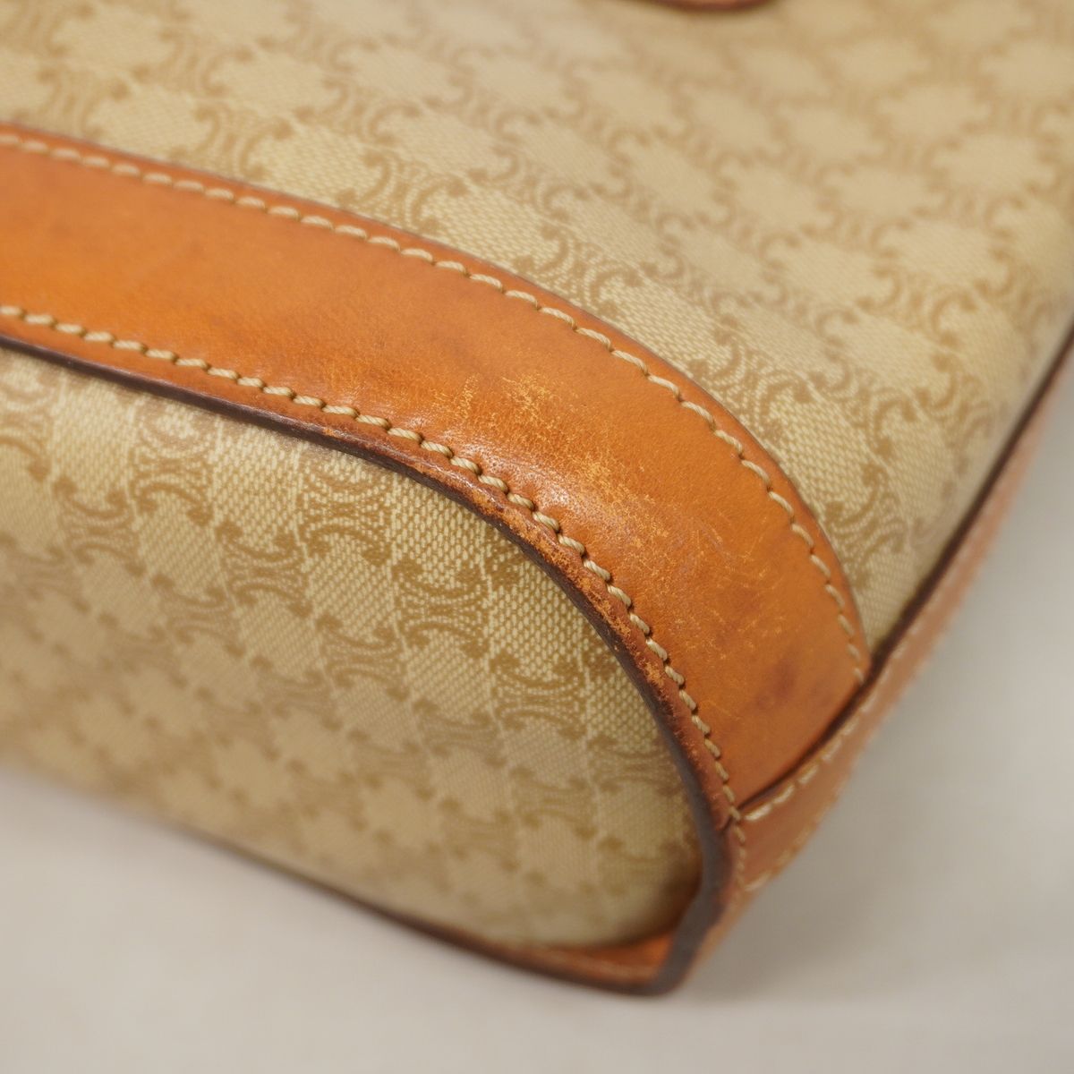 Celine Handbag Macadam Brown Gold — view 7