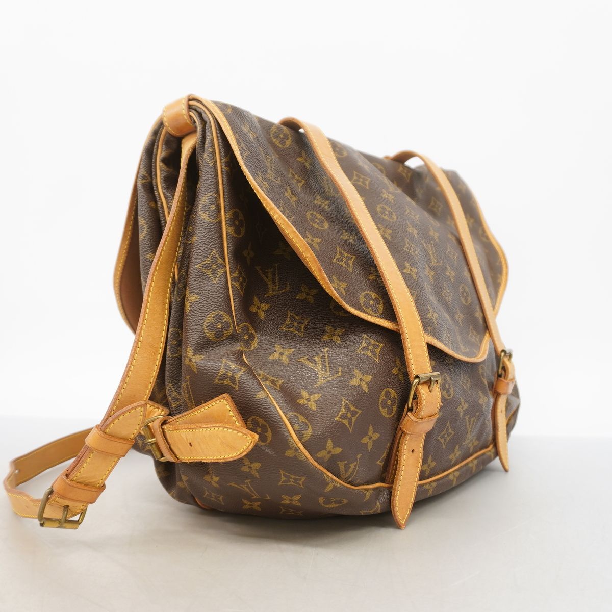 Louis Vuitton Shoulder Bag Monogram Saumur 43 Brown — view 2