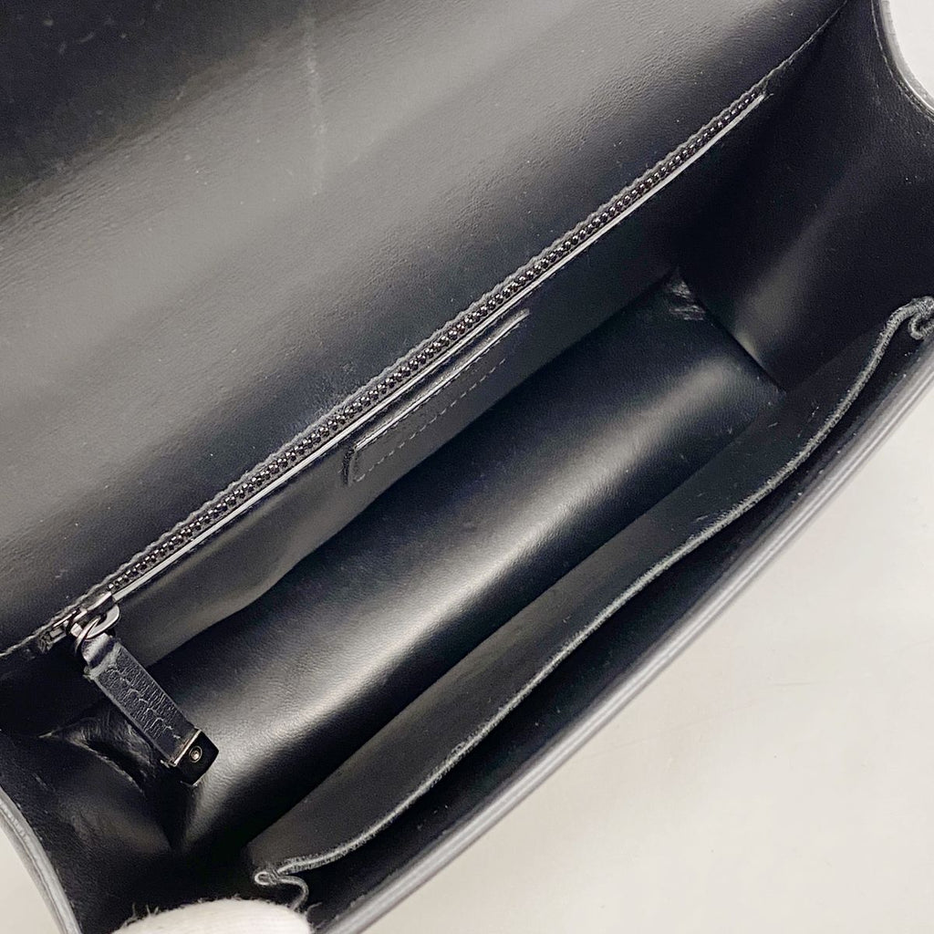 Dior Shoulder Bag Caro Leather Black Silver — view 4
