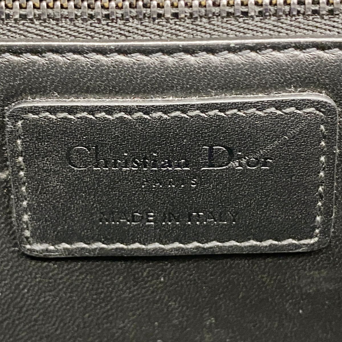 Dior Shoulder Bag Caro Leather Black Silver — view 5