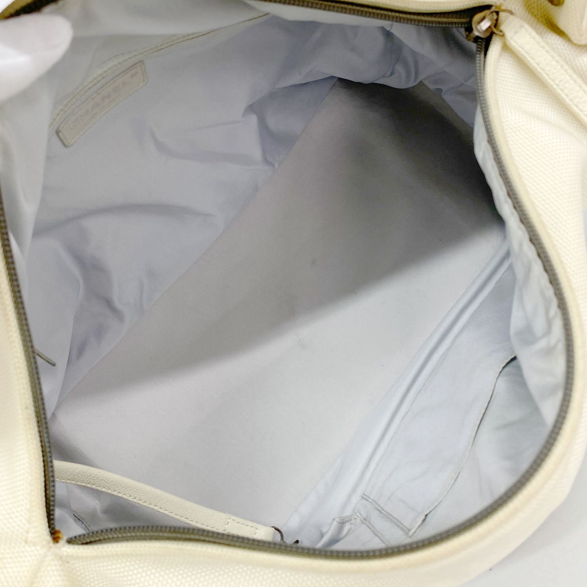 Chanel Shoulder Bag Paris Biarritz Canvas Gray Silver — view 4
