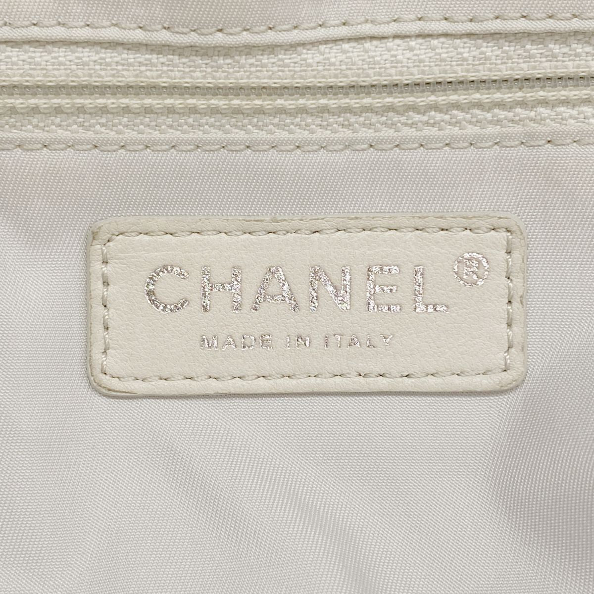 Chanel Shoulder Bag Paris Biarritz Canvas Gray Silver — view 5
