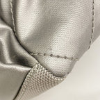 Chanel Shoulder Bag Paris Biarritz Canvas Gray Silver — view 7