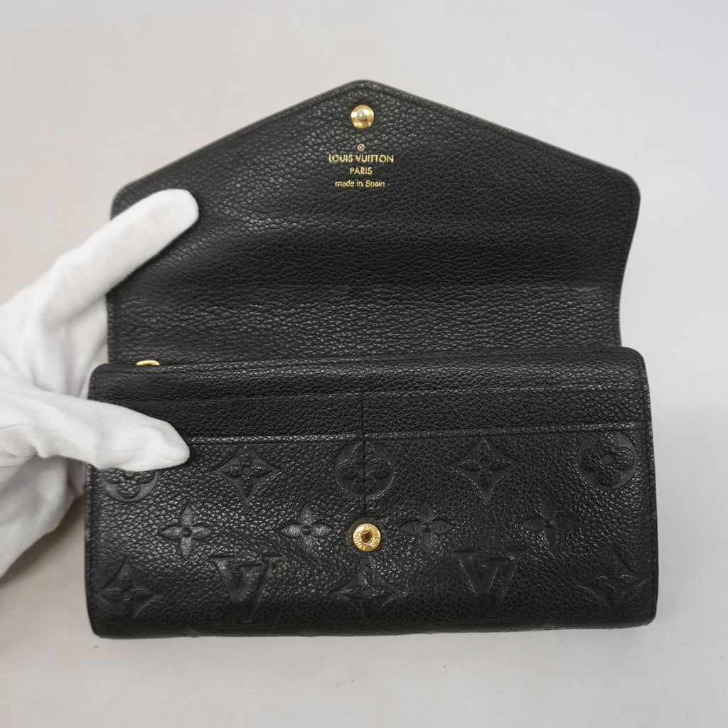 Louis Vuitton Wallet Monogram Empreinte Portefeuille Sarah Noir — view 8