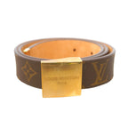 Louis Vuitton Belt Monogram Ceinture Carre Brown