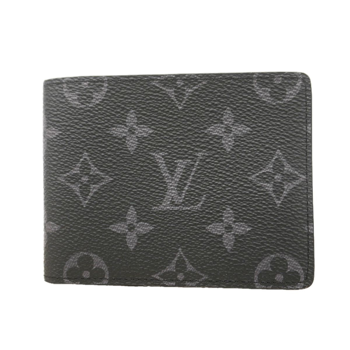 Louis Vuitton Billfold Monogram Eclipse Portefeuille Slender Black Wallet