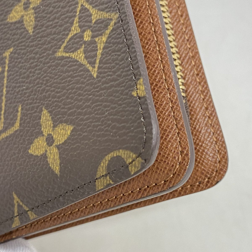Louis Vuitton Wallet Monogram Porte Papier Zip Brown — view 6