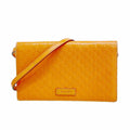Gucci Wallet on Chain Micro Guccissima Leather Orange Gold Shoulder Bag