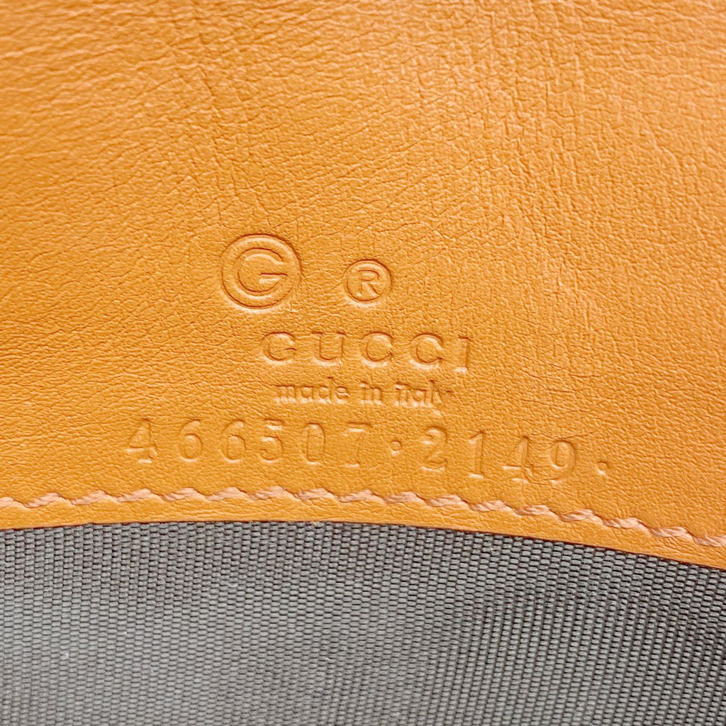 Gucci Wallet on Chain Micro Guccissima Leather Orange Gold Shoulder Bag — view 4