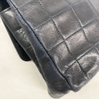 Chanel Shoulder Bag 2.55 Choco Bar Lambskin Black Silver — view 7