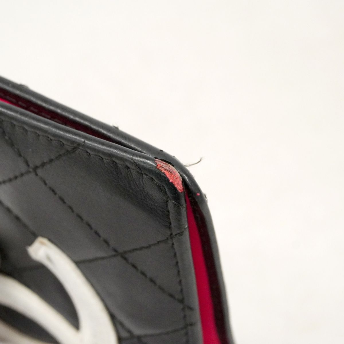Chanel Wallet Cambon Lambskin Black White Silver — view 6