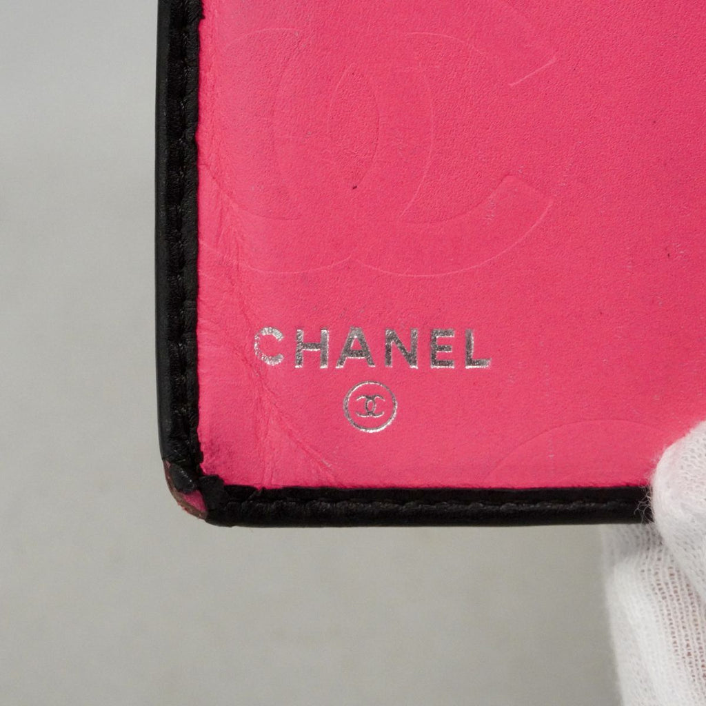 Chanel Wallet Cambon Lambskin Black White Silver — view 5