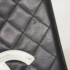 Chanel Wallet Cambon Lambskin Black White Silver — view 7