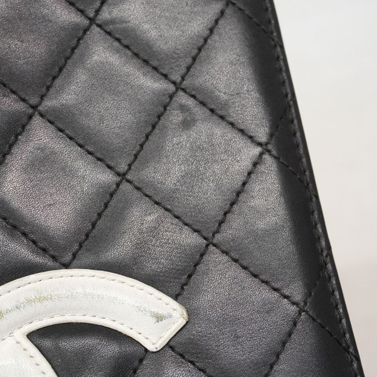 Chanel Wallet Cambon Lambskin Black White Silver — view 7