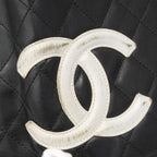 Chanel Wallet Cambon Lambskin Black White Silver — view 8