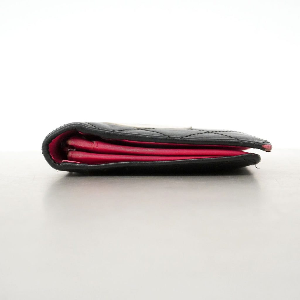 Chanel Wallet Cambon Lambskin Black White Silver — view 3