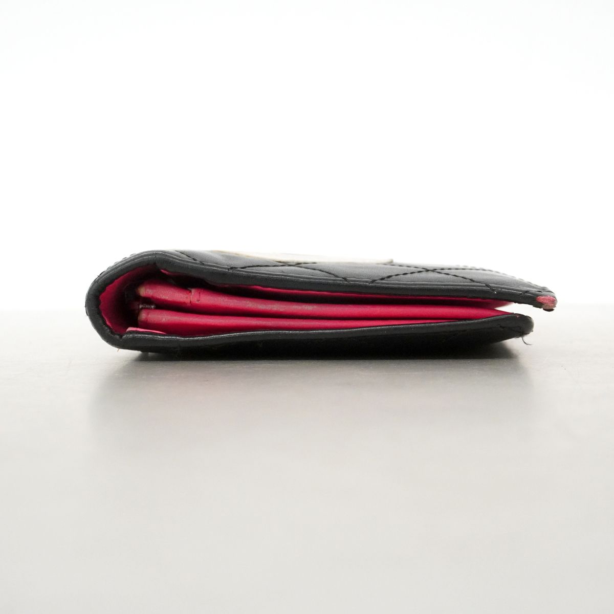 Chanel Wallet Cambon Lambskin Black White Silver — view 3