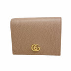 Gucci Wallet GG Marmont Leather Pink Brown Gold
