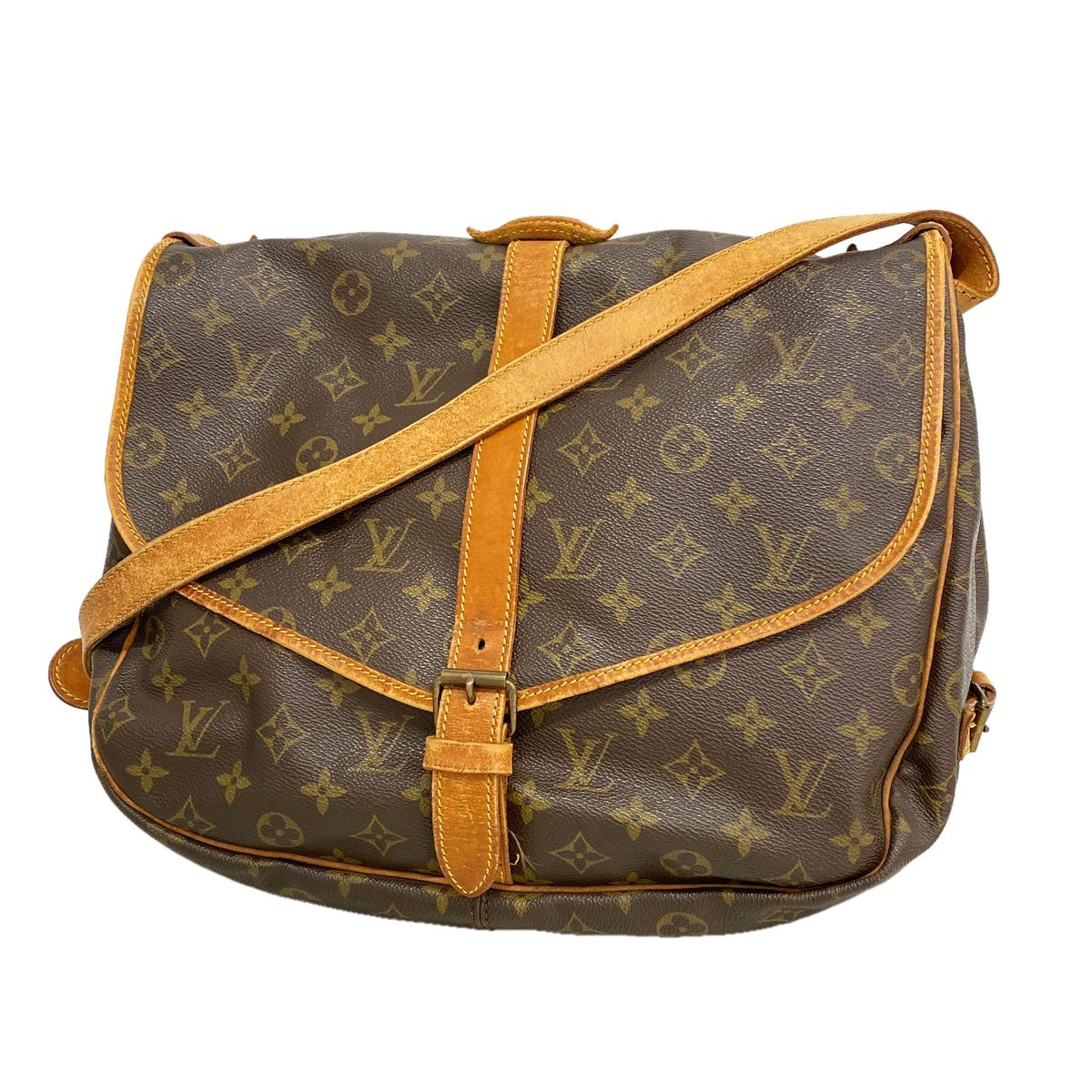 Louis Vuitton Shoulder Bag Monogram Saumur 35 Brown