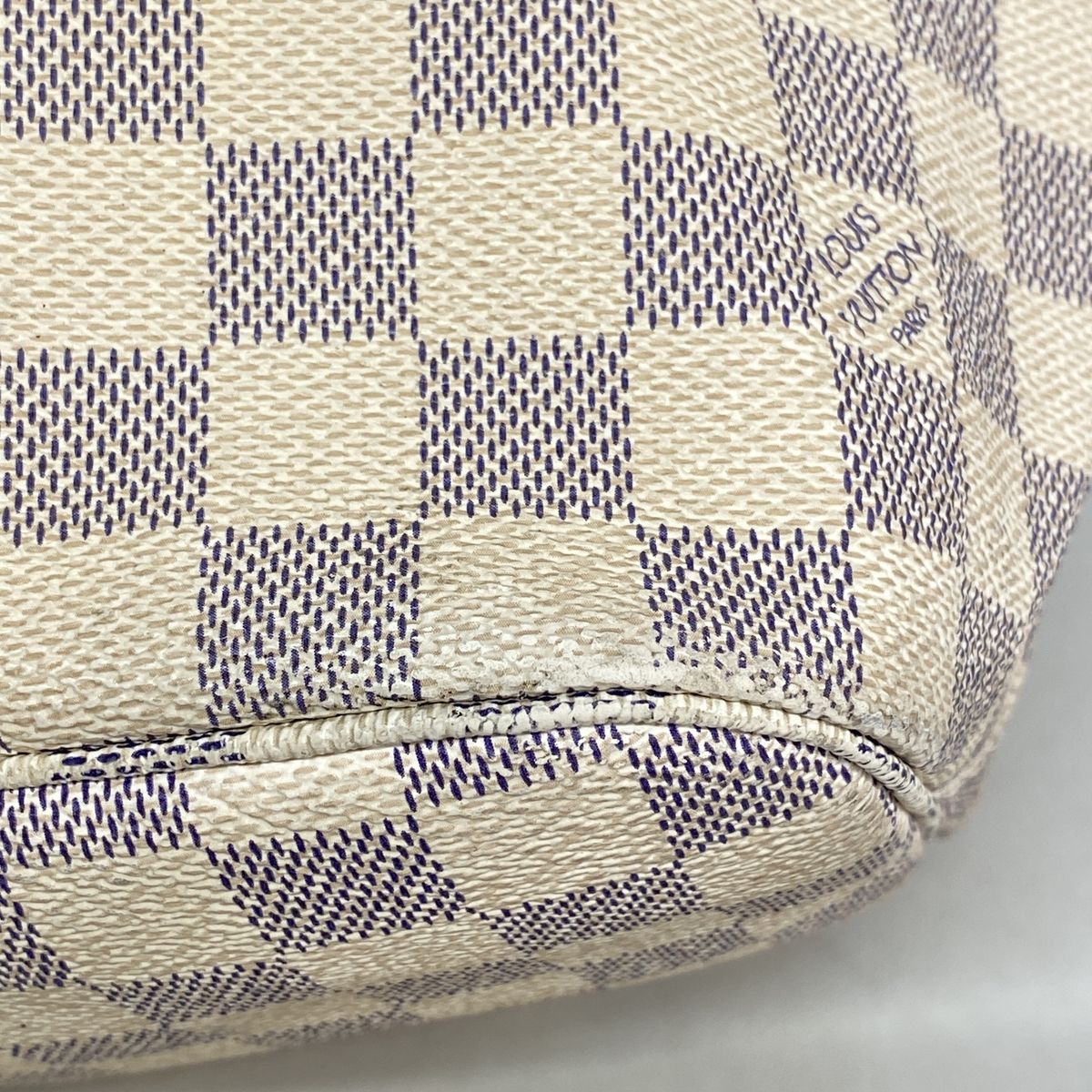 Louis Vuitton Tote Bag Damier Azur Neverfull MM White — view 6