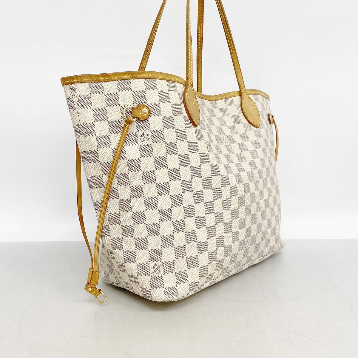 Louis Vuitton Tote Bag Damier Azur Neverfull MM White — view 2