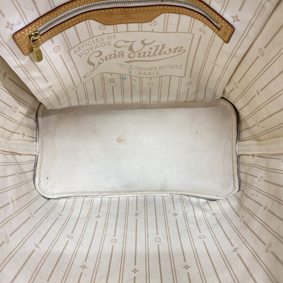 Louis Vuitton Tote Bag Damier Azur Neverfull MM White — view 4