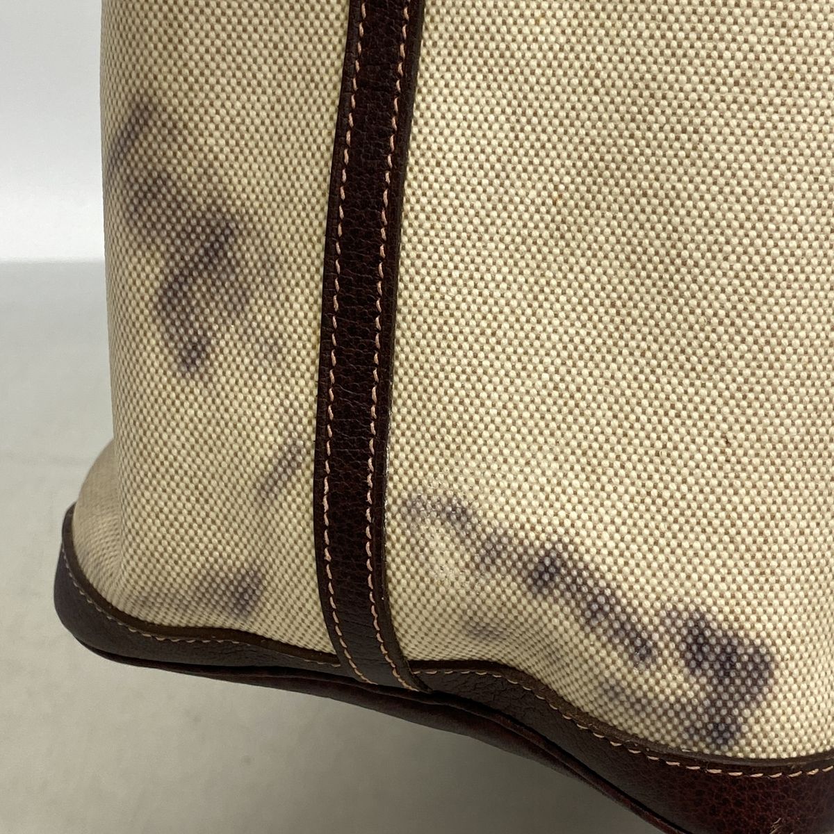 Hermes Tote Bag Garden Party PM Toile H Brown Silver — view 6