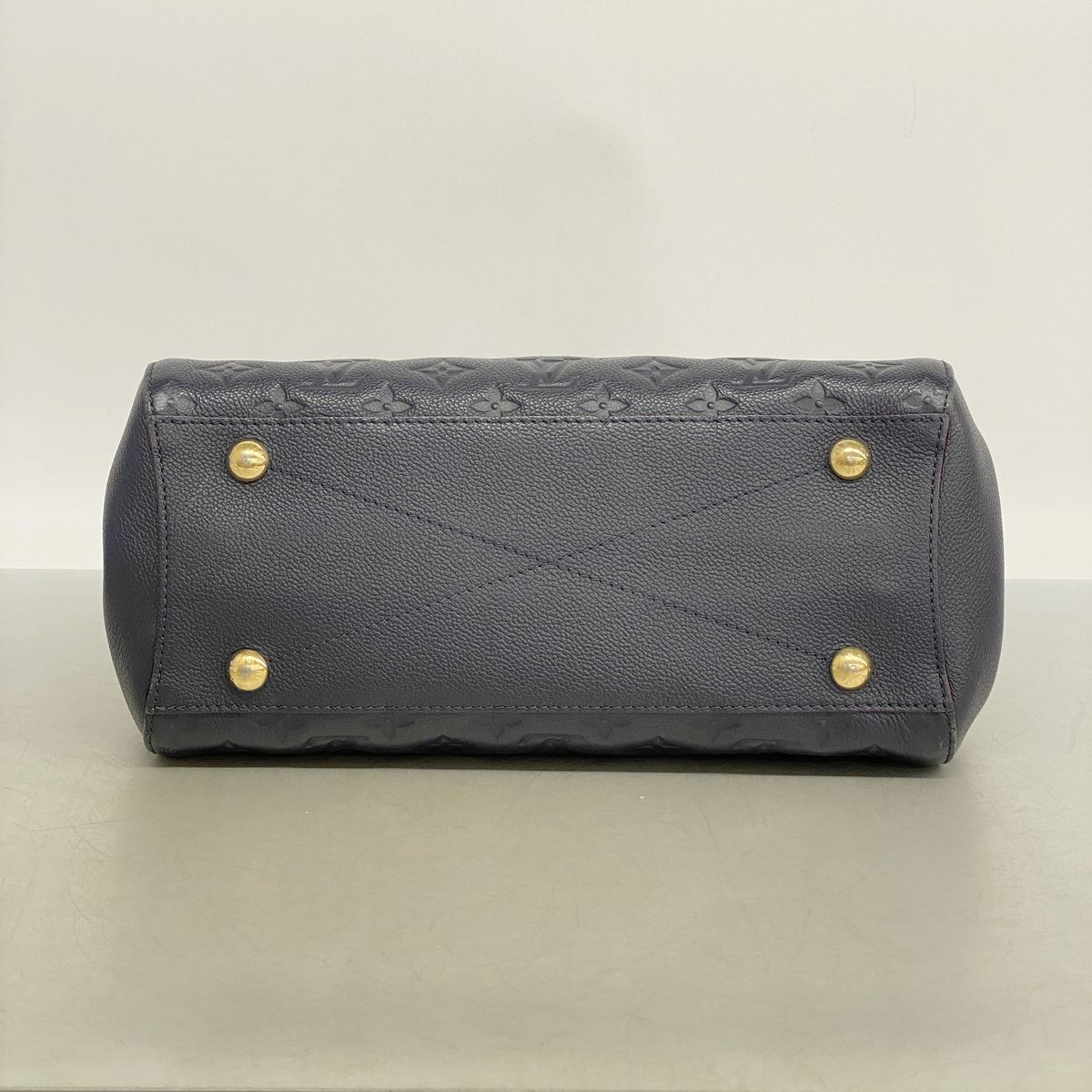 Louis Vuitton Handbag Monogram Empreinte Montaigne MM Marine Rouge 2-Way Bag — view 3