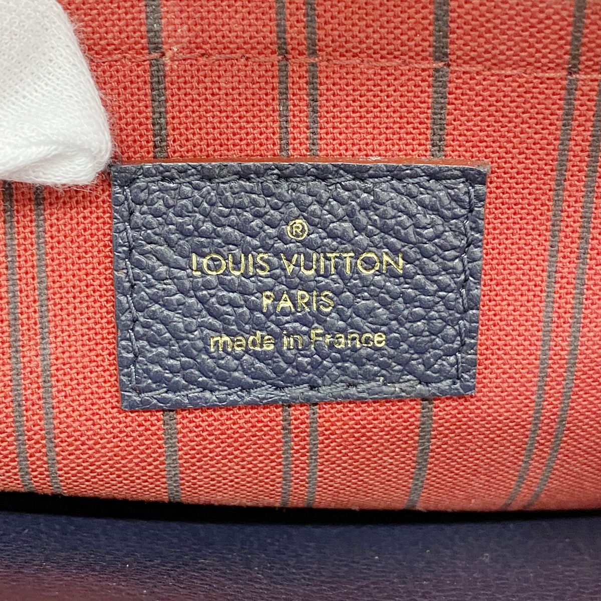 Louis Vuitton Handbag Monogram Empreinte Montaigne MM Marine Rouge 2-Way Bag — view 5