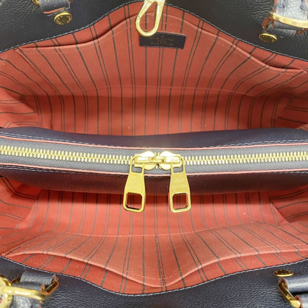 Louis Vuitton Handbag Monogram Empreinte Montaigne MM Marine Rouge 2-Way Bag — view 4