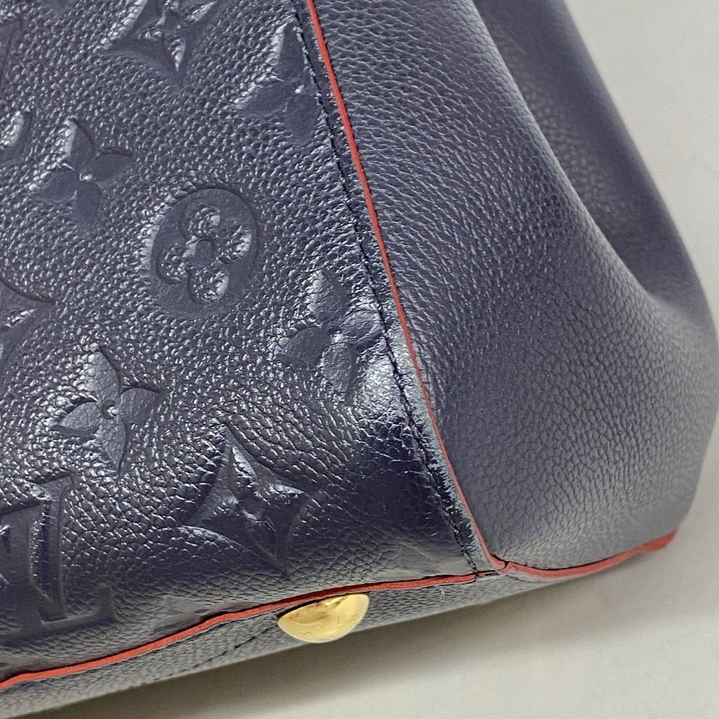 Louis Vuitton Handbag Monogram Empreinte Montaigne MM Marine Rouge 2-Way Bag — view 7