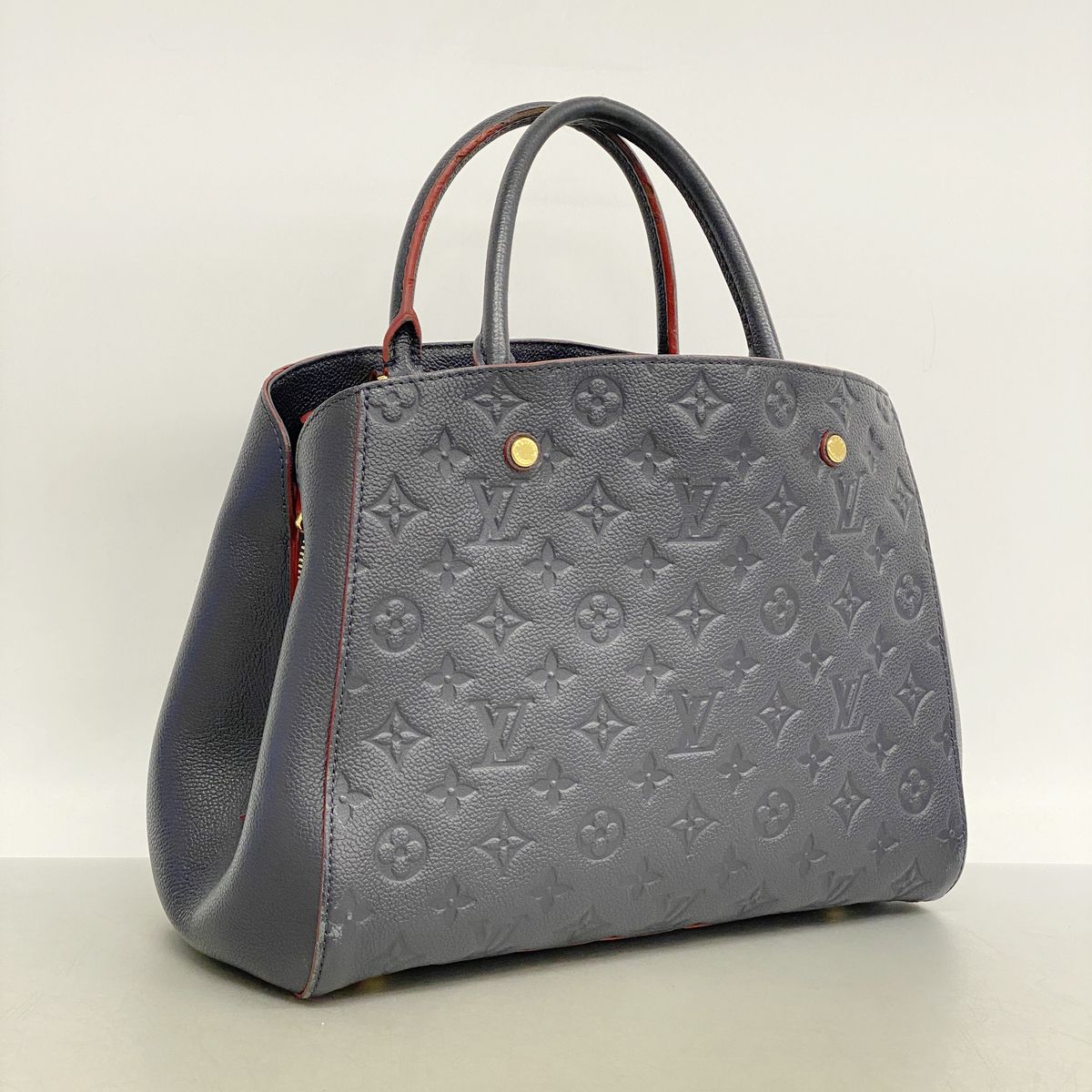 Louis Vuitton Handbag Monogram Empreinte Montaigne MM Marine Rouge 2-Way Bag — view 2