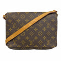 Louis Vuitton Shoulder Bag Monogram Musette Tango Short Strap Brown