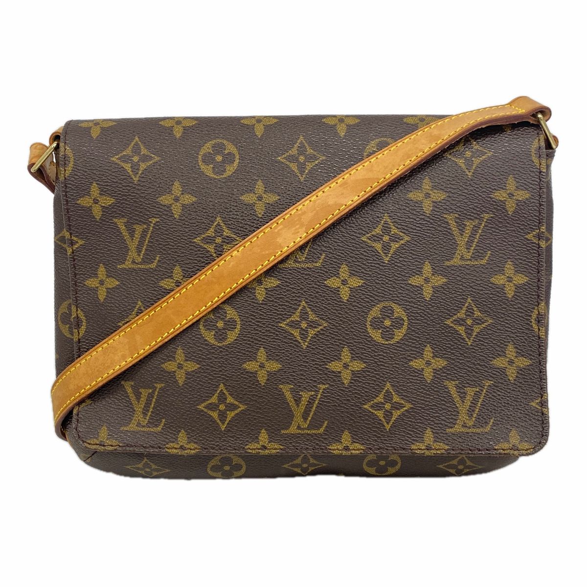 Louis Vuitton Shoulder Bag Monogram Musette Tango Short Strap Brown
