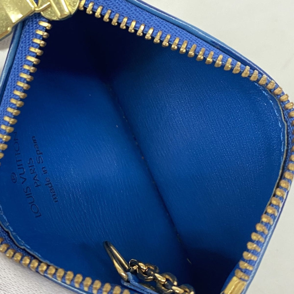 Louis Vuitton Coin Purse Epi Pochette Cles Toledo Blue — view 3