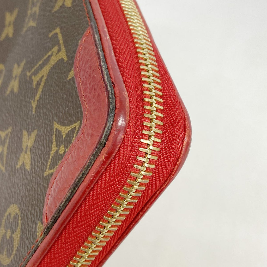 Louis Vuitton Wallet Monogram Retiro Zippy Brown Cerise — view 5