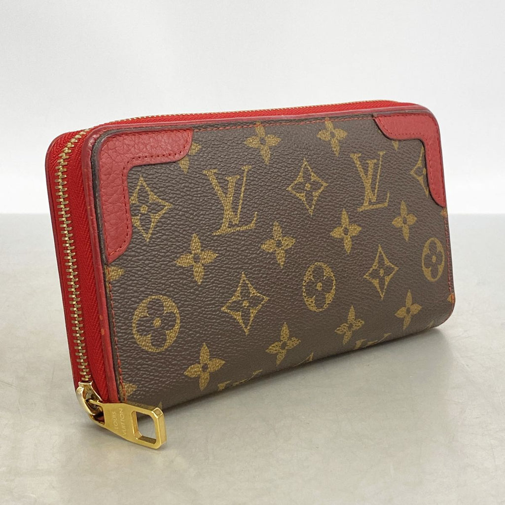 Louis Vuitton Wallet Monogram Retiro Zippy Brown Cerise — view 2