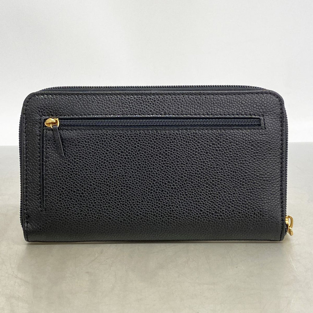 Chanel Wallet Caviar Leather Black Gold — view 7