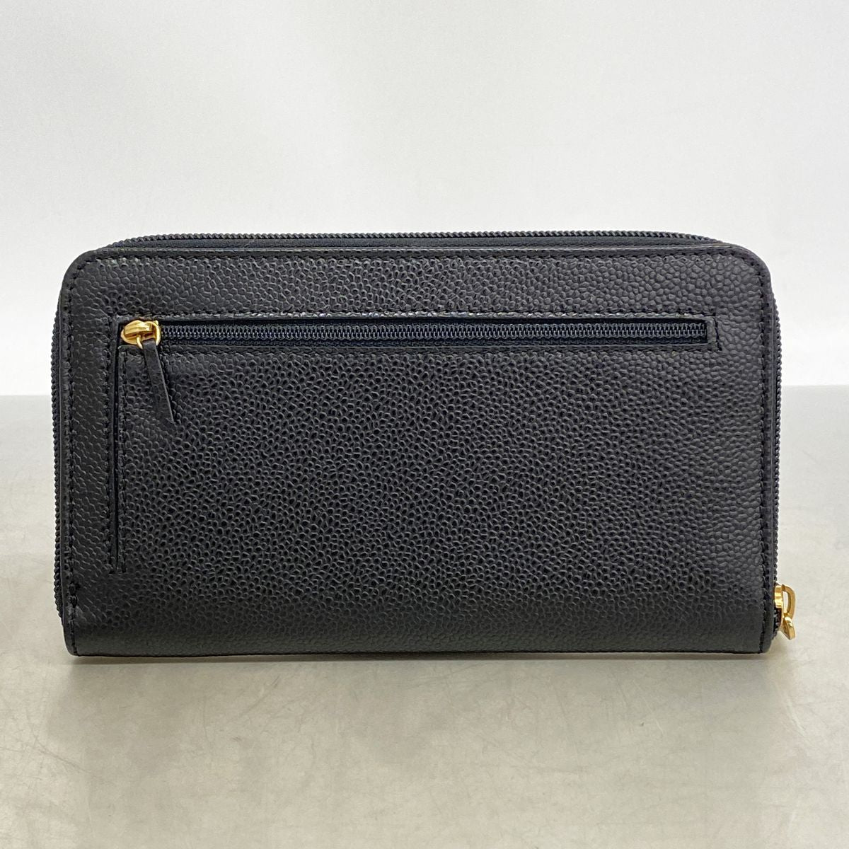 Chanel Wallet Caviar Leather Black Gold — view 7